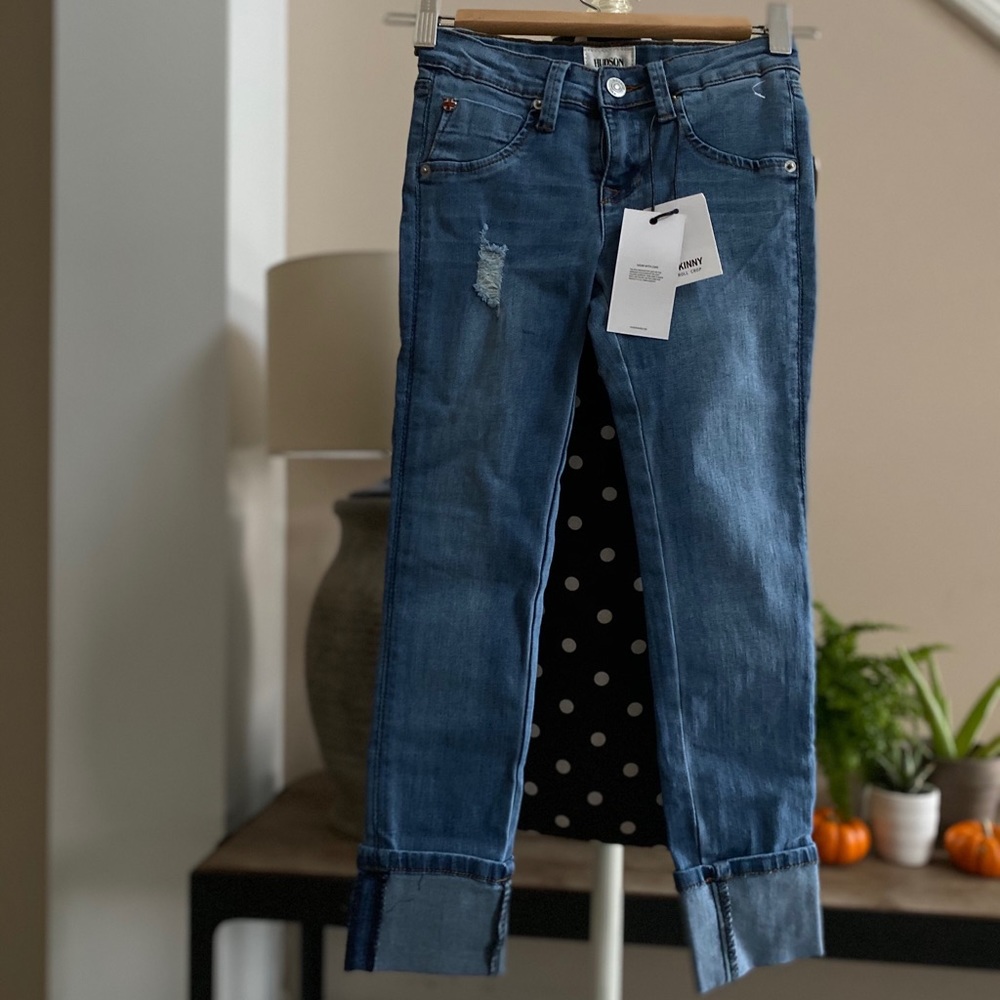 Hudson Jeans - Skinny Roll Cuff Crop Jeans